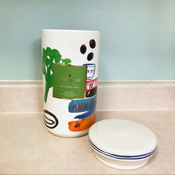 NWT Kate Spade Tall Canister | All in Good Taste - Picture 6 of 7